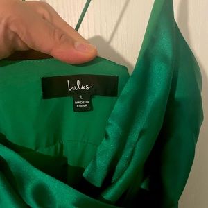 Green dress perfect for a special occasion outfit